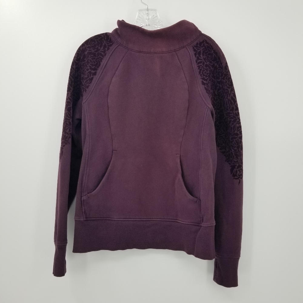 Lululemon floral flock pullover sweater purple